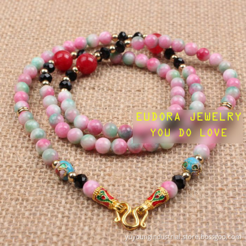 Fashion Jewelry Crystal Phoenix Stone Necklace (XL3101)